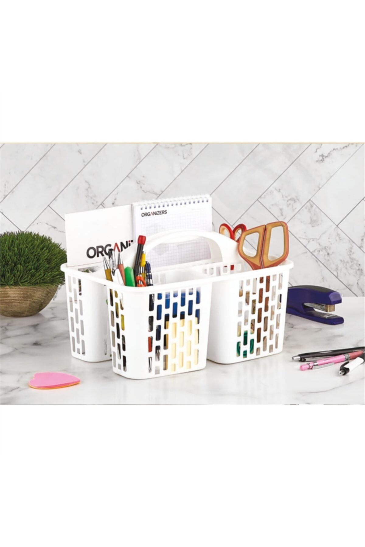 Taşıma Saplı Mutfak Ve Banyo Düzenleyici Beyaz 8114